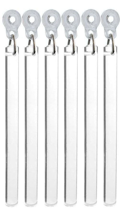 Clear Acrylic Drapery Pull Wands with Plastic Adapters - Available in Multiple Lengths and Pack Sizes - For Easy Movement of Curtain Window Treatments