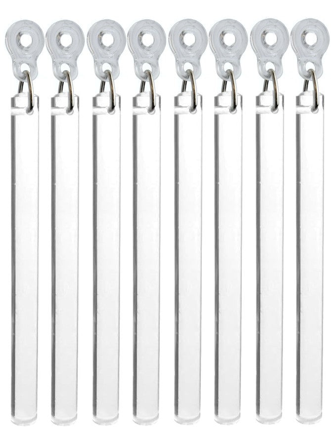 Clear Acrylic Drapery Pull Wands with Plastic Adapters - Available in Multiple Lengths and Pack Sizes - For Easy Movement of Curtain Window Treatments