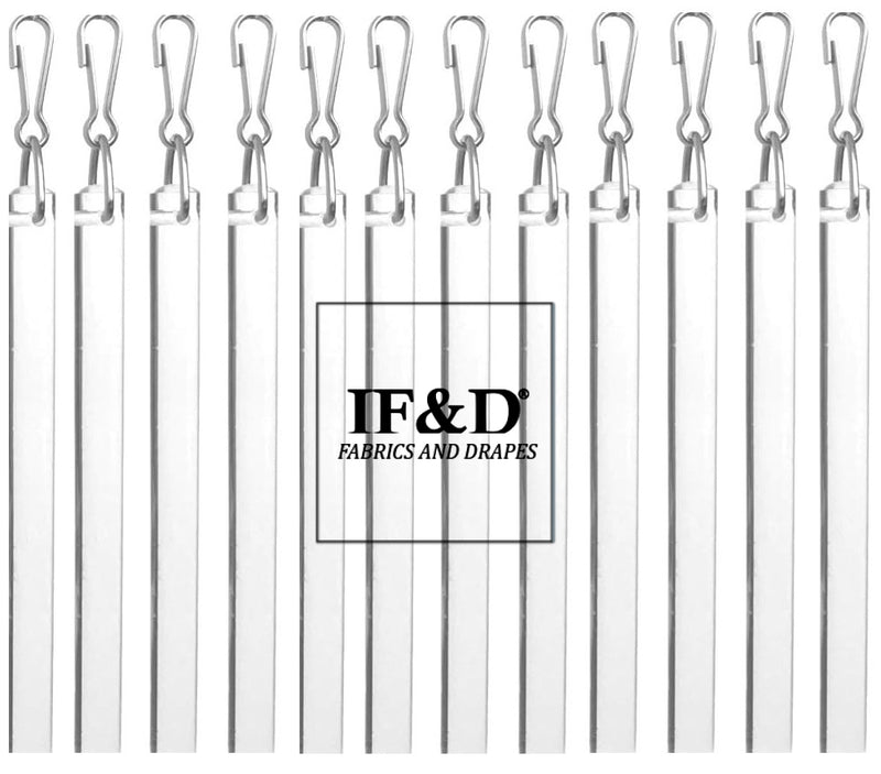 Clear Acrylic Drapery Pull Wand - Available in Multiple Lengths and Pack Sizes - For Easy Movement of Curtain Window Treatments