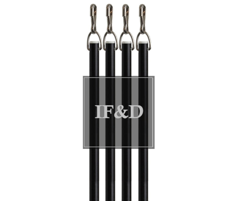 Black Fiberglass Drapery Pull Wand - Available in Multiple Lengths and Pack Sizes - For Easy Opening and Closing of Curtain Window Treatments