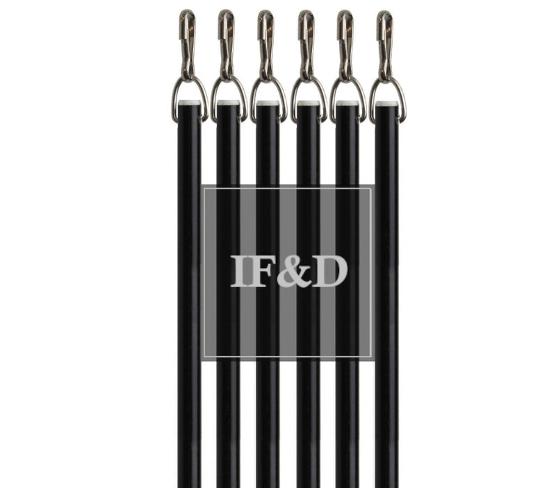 Black Fiberglass Drapery Pull Wand - Available in Multiple Lengths and Pack Sizes - For Easy Opening and Closing of Curtain Window Treatments