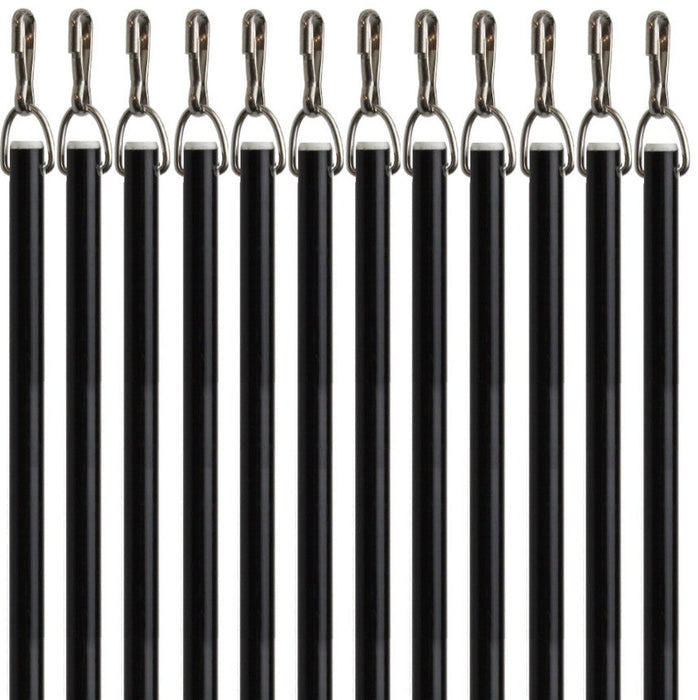 Black Fiberglass Drapery Pull Wand - Available in Multiple Lengths and Pack Sizes - For Easy Opening and Closing of Curtain Window Treatments
