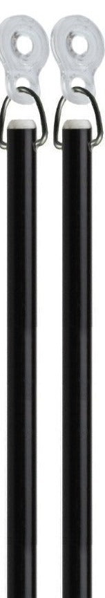 Black Fiberglass Drapery Pull Wands With Plastic Adapters - Available in Multiple Lengths and Pack Sizes - For Easy Opening and Closing of Curtain Window Treatments