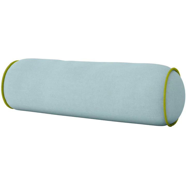 Laura Park 36" Round Bolster Pillow - For Queen/Full Beds - Blue and Green