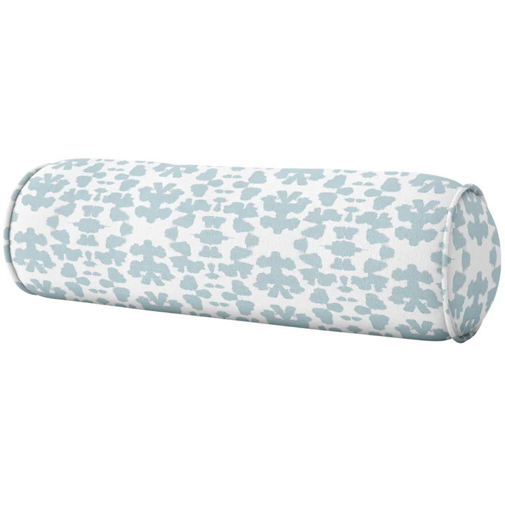 Laura Park 36" Round Bolster Pillow - For Queen/Full Beds - Chintz Mist
