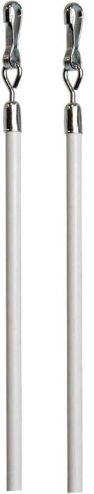 White Metal Fling Drapery Pull Wand - Available in Multiple Lengths and Sizes - For Easy Movement of Curtain Window Treatments