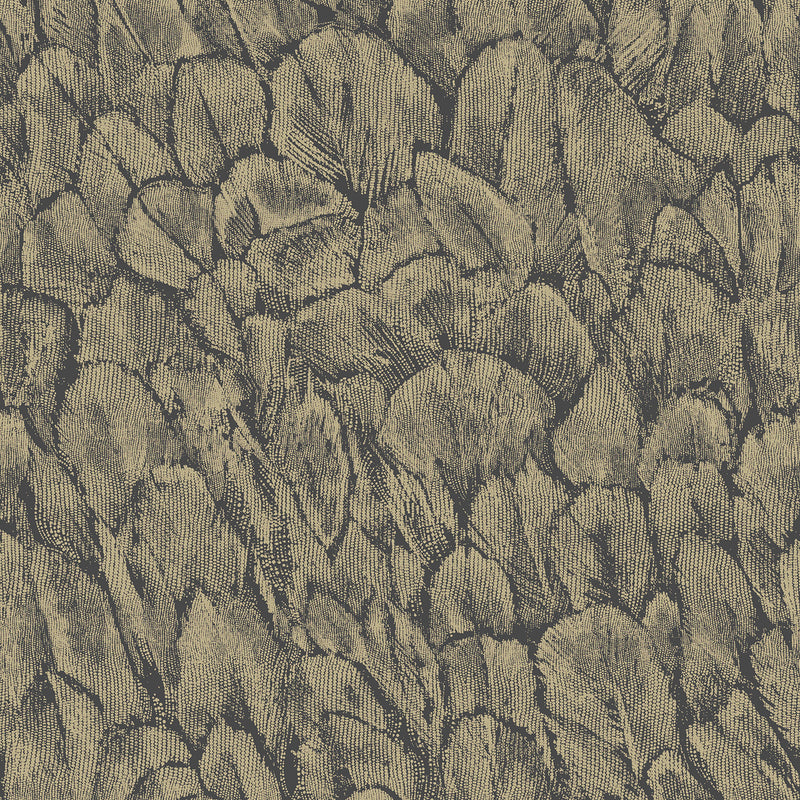 Maxwell - TRANQUIL FOIL (WP) - JET - Wallcovering by the 11 Yard Roll