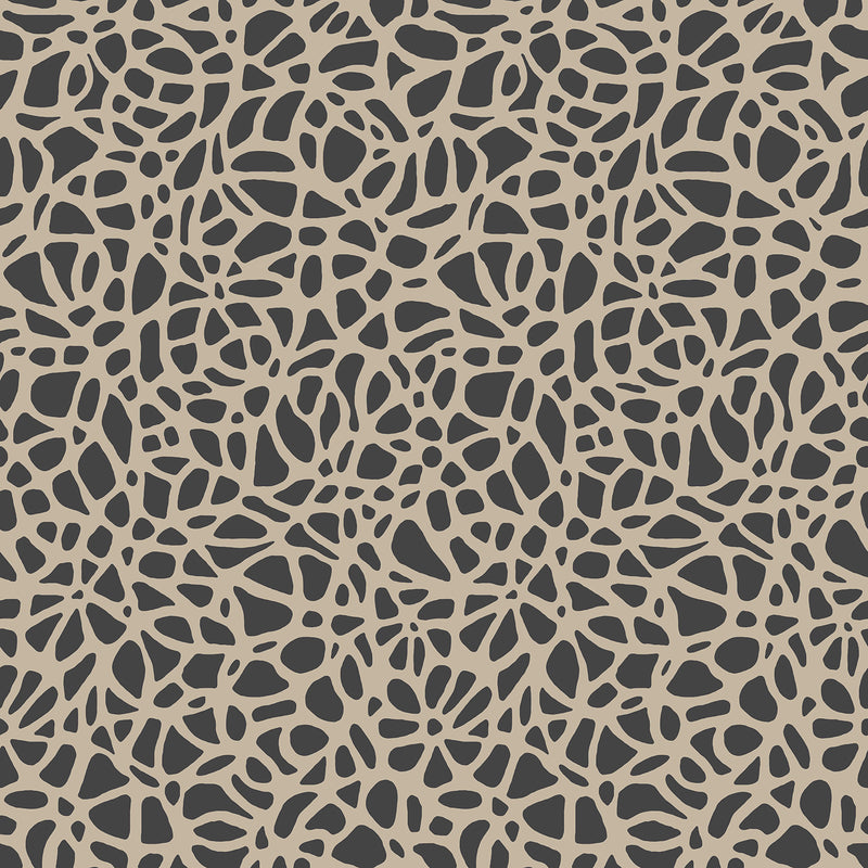 Maxwell - PEBBLE FLOCK (WP) - JET - Wallcovering by the 11 Yard Roll