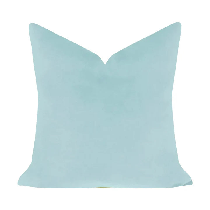 Laura Park - 22 x 22 Solid Velvet Pillow - Spa Blue