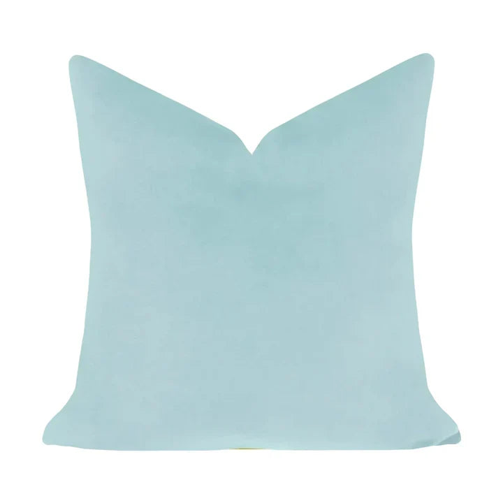Spa Blue 22x22 Solid Velvet Pillow