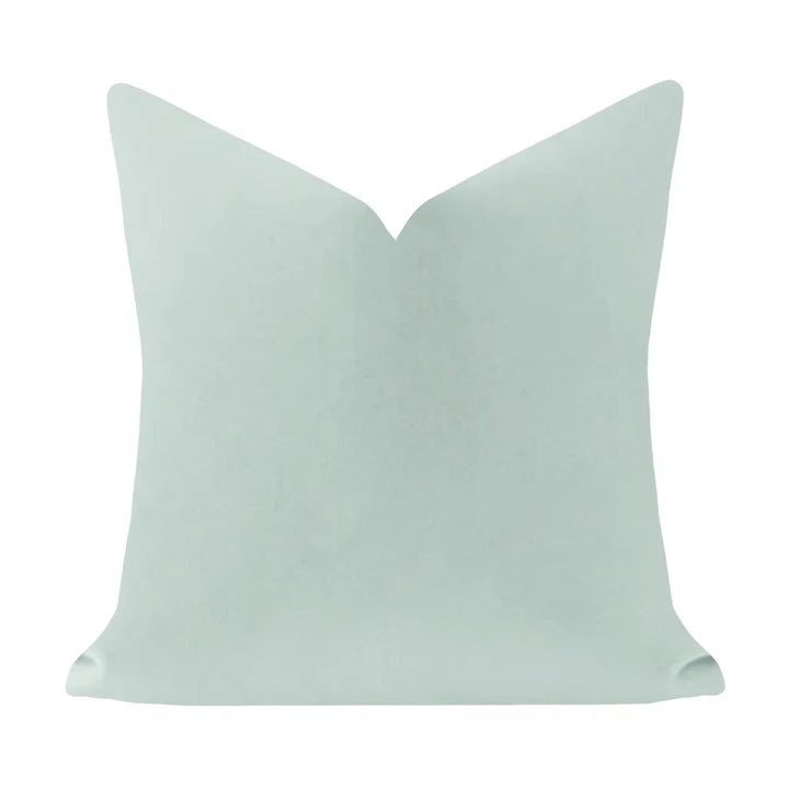 Laura Park - 22 x 22 Solid Velvet Pillow - Robin's Egg