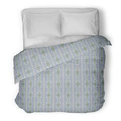 Rosemary Stripe Lavender Microlux Duvet Cover - King