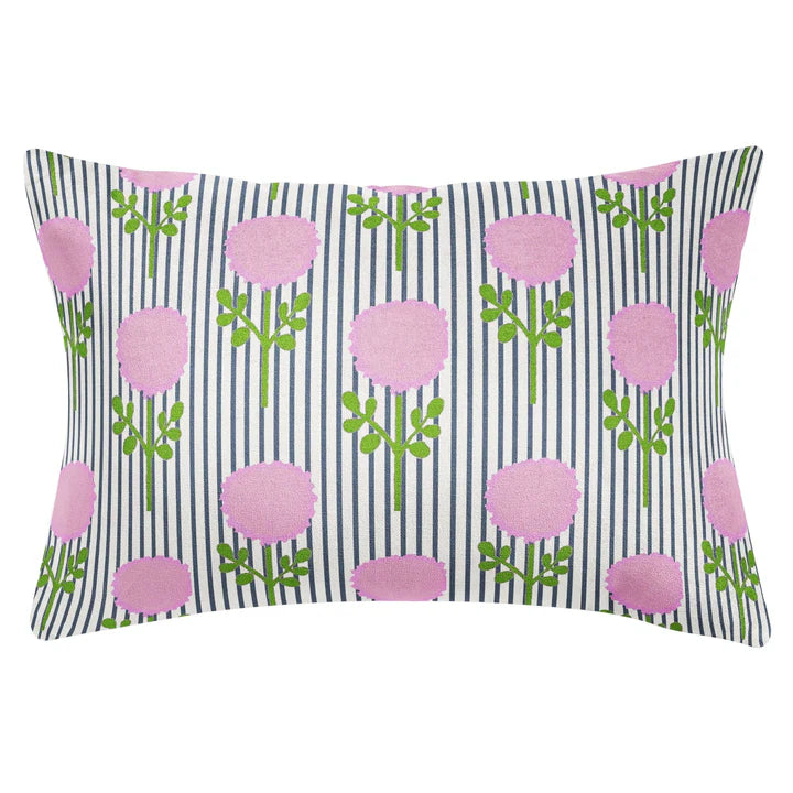 Laura Park - 14' x 20' Lumbar - Marigold Ticking Pink