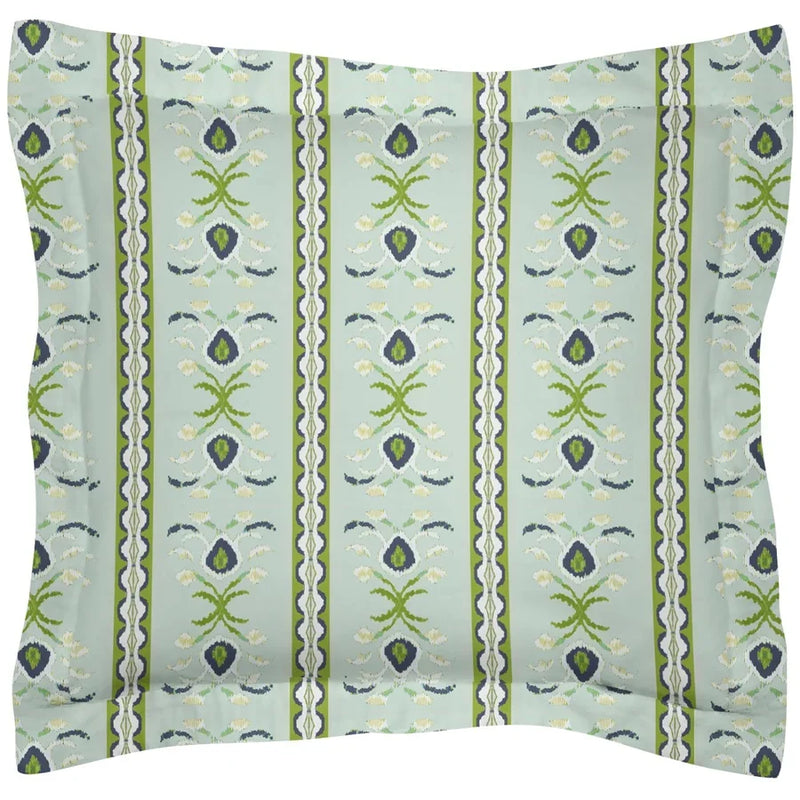 Rosemary Stripe Lagoon Microlux Sham - Euro