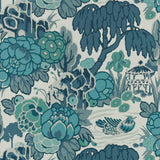 Maxwell - MANDARIN GARDEN (WP) - MIST - Wallcovering by the 11 Yard Roll