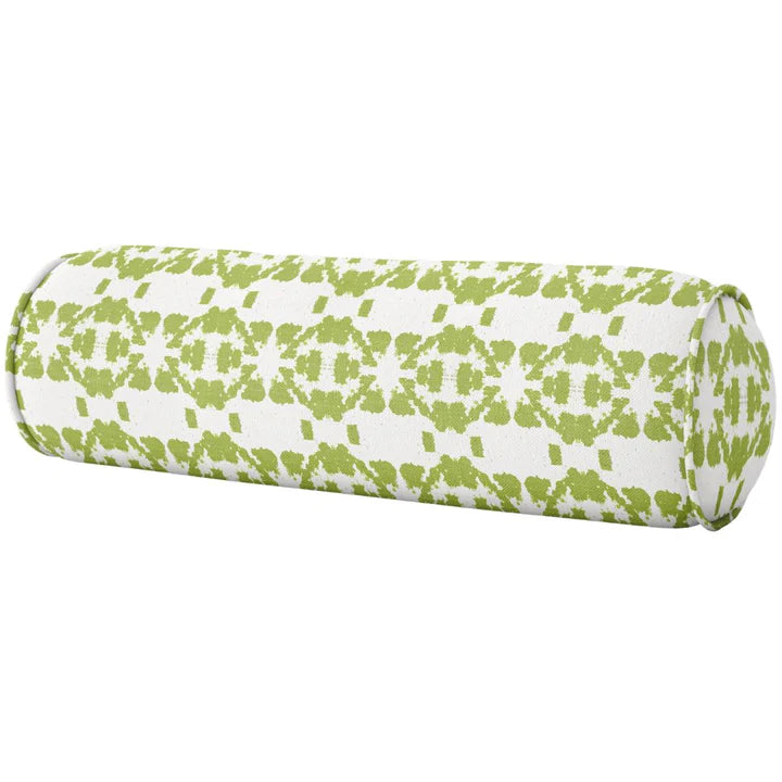 Laura Park 36" Round Bolster Pillow - For Queen/Full Beds - Mosaic Green