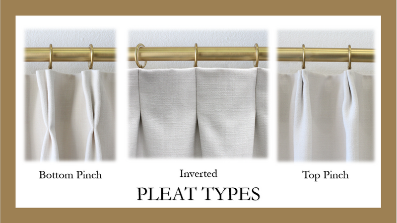 Custom Blackout Curtain - Choose Pinch, Euro, or Inverted Pleat - 117" Long - 40" or 60" Wide - Option to add Trim - Samples Available By Request