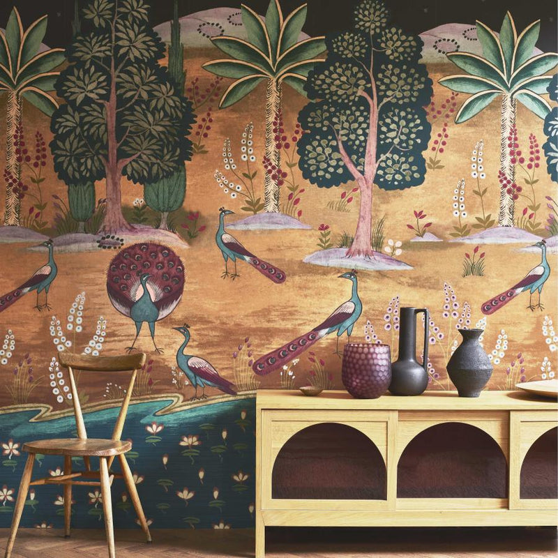 Maxwell Wallpaper - GARLAND OF RAGINI (WP) - Wallpaper by the 13.7 yard roll - Samples Available Upon Request - MFS-00426