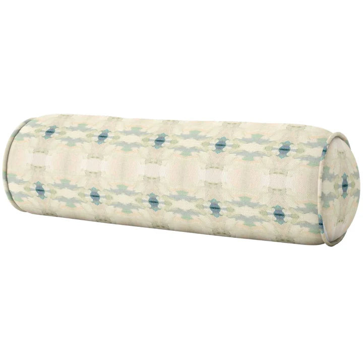 Laura Park 36" Round Bolster Pillow - For Queen/Full Beds - Coral bay