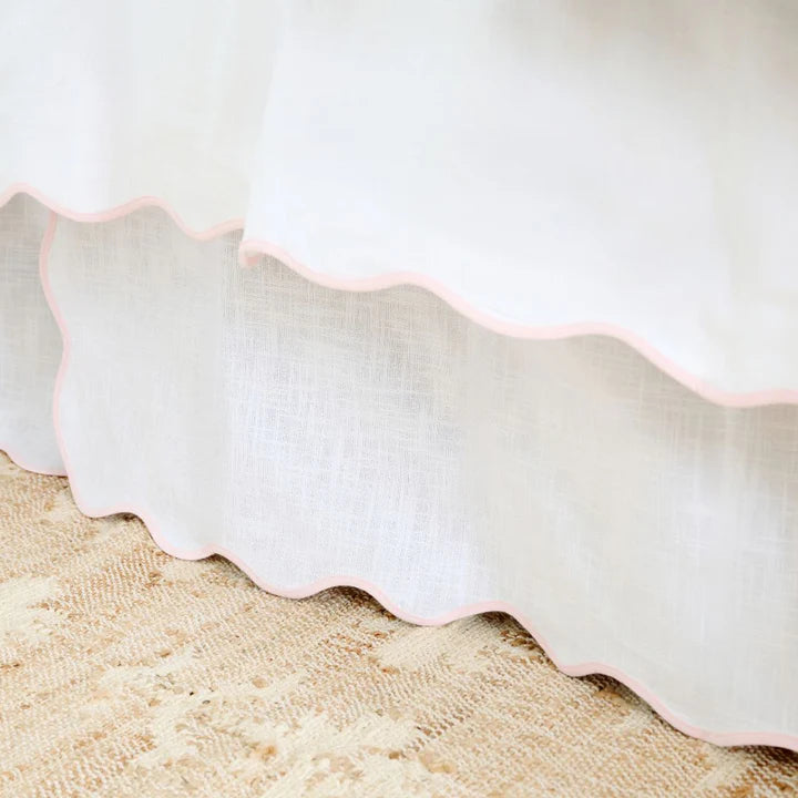 Laura Park - Scalloped Dorm Bedskirt - Pink