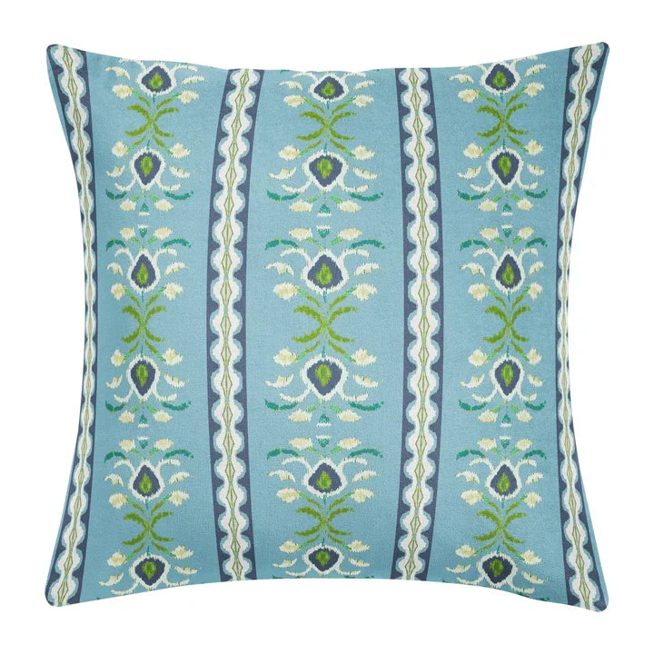 Rosemary Stripe French Blue 22x22 Pillow