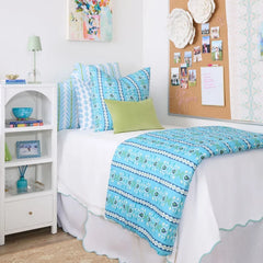 Rosemary Stripe French Blue Comforter Set - King