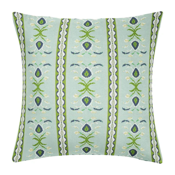 Rosemary Stripe Lagoon 22x22 Pillow