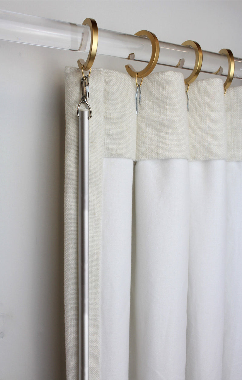 Silver Fiberglass Drapery Pull Wand - Available in Multiple Lengths and Pack Sizes - For Easy Opening and Closing of Curtain Window Treatments