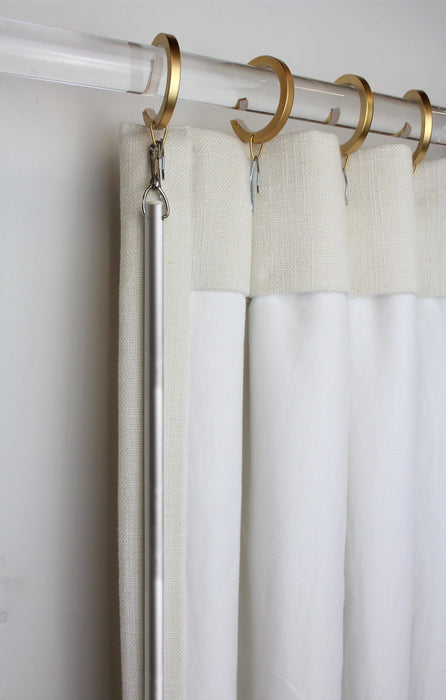 Silver Fiberglass Drapery Pull Wand - Available in Multiple Lengths and Pack Sizes - For Easy Opening and Closing of Curtain Window Treatments
