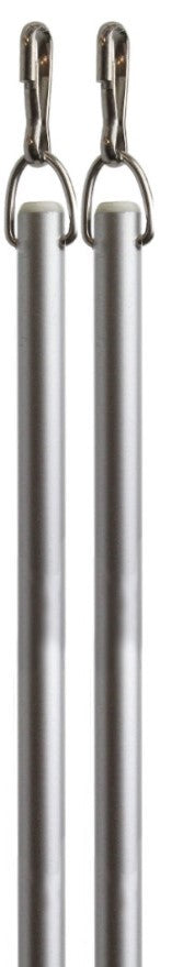 Silver Fiberglass Drapery Pull Wand - Available in Multiple Lengths and Pack Sizes - For Easy Opening and Closing of Curtain Window Treatments
