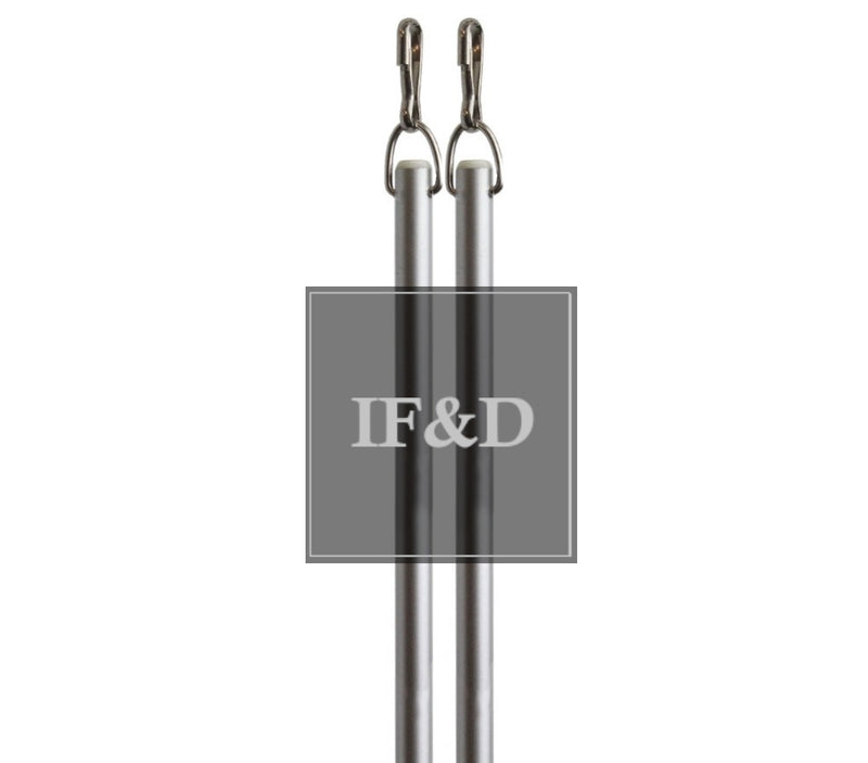 Silver Fiberglass Drapery Pull Wand - Available in Multiple Lengths and Pack Sizes - For Easy Opening and Closing of Curtain Window Treatments