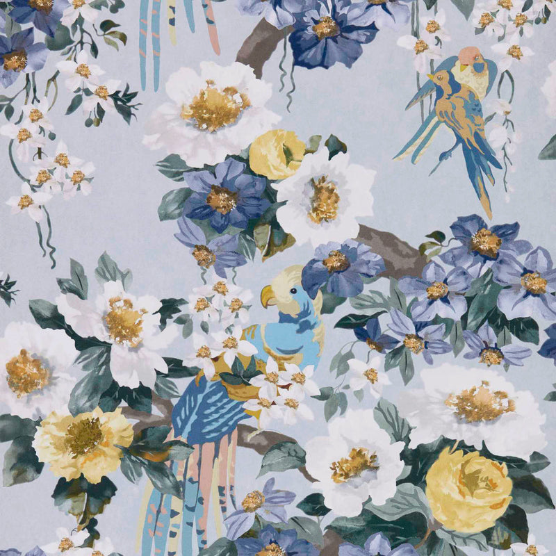 Maxwell - FLORAL SERENADE (WP) - SKY - Wallcovering by the 11 Yard Roll