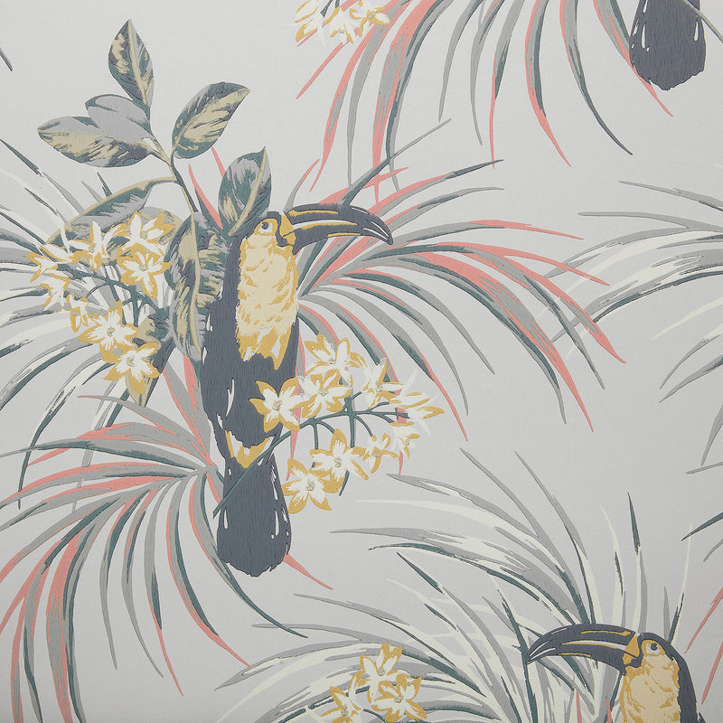 Maxwell - LE TOUCAN (WP) - SOFT GREY - Wallcovering by the 11 Yard Roll