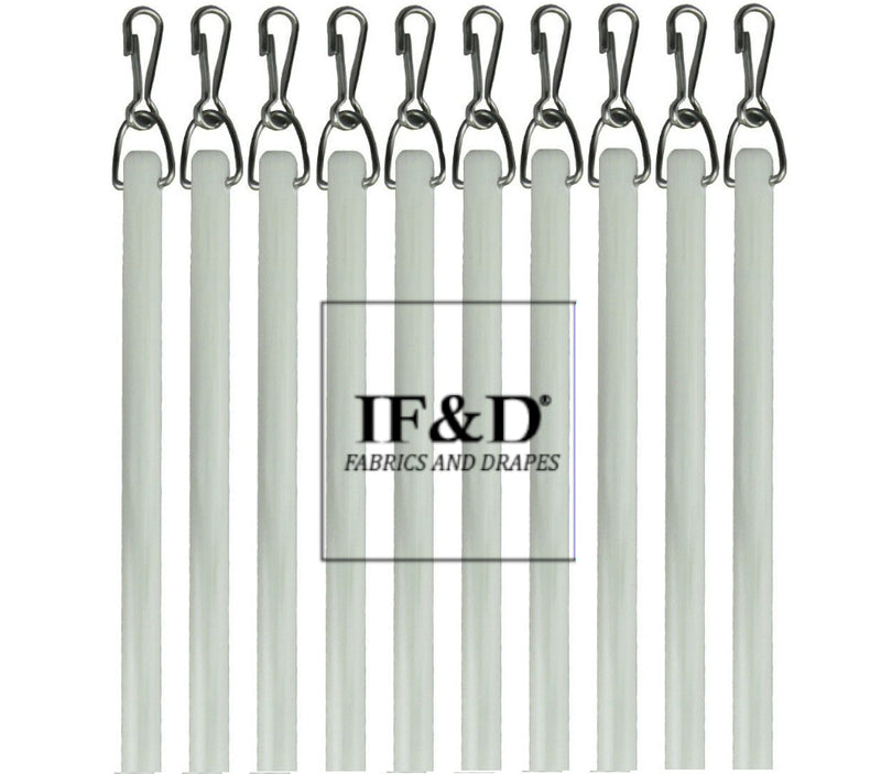 White Fiberglass Drapery Pull Wand - Available in Multiple Lengths and Pack Sizes - For Easy Opening and Closing of Curtain Window Treatments