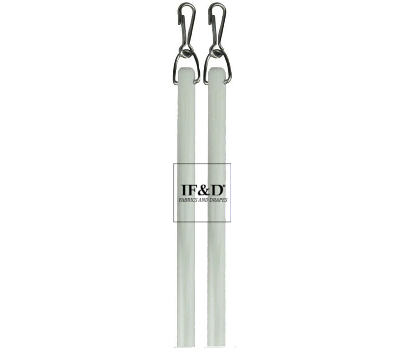 White Fiberglass Drapery Pull Wand - Available in Multiple Lengths and Pack Sizes - For Easy Opening and Closing of Curtain Window Treatments