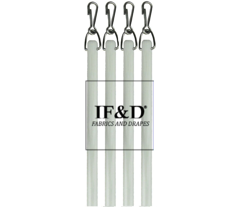 White Fiberglass Drapery Pull Wand - Available in Multiple Lengths and Pack Sizes - For Easy Opening and Closing of Curtain Window Treatments
