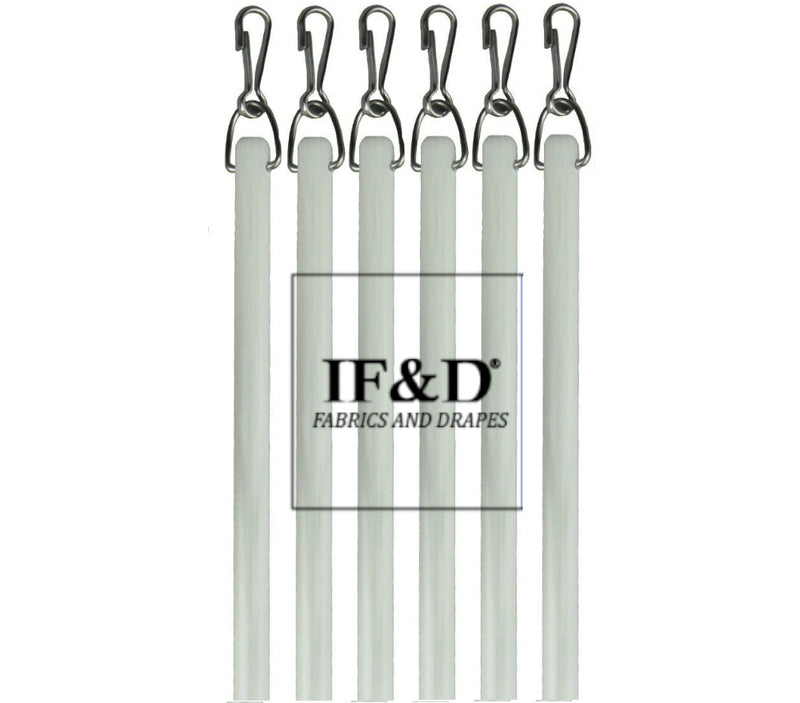 White Fiberglass Drapery Pull Wand - Available in Multiple Lengths and Pack Sizes - For Easy Opening and Closing of Curtain Window Treatments