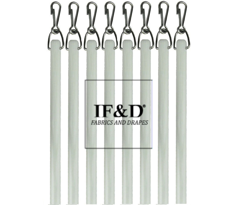 White Fiberglass Drapery Pull Wand - Available in Multiple Lengths and Pack Sizes - For Easy Opening and Closing of Curtain Window Treatments