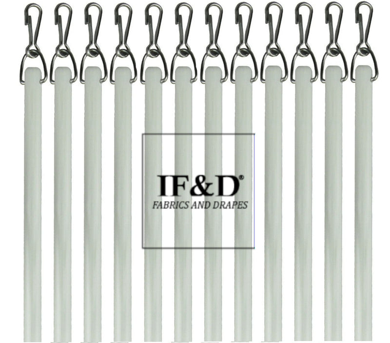 White Fiberglass Drapery Pull Wand - Available in Multiple Lengths and Pack Sizes - For Easy Opening and Closing of Curtain Window Treatments