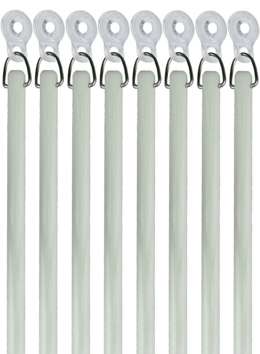 White Fiberglass Drapery Pull Wands With Plastic Adapters - Available in Multiple Lengths and Pack Sizes - For Easy Opening and Closing of Curtain Window Treatments