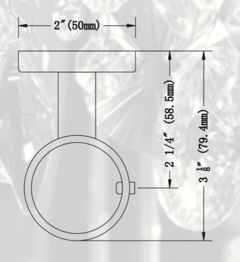1.5 Inch Acrylic Lucite Round Drapery Rod Set-Includes Curtain Rod, Short Enclosed/Ceiling Mount Bracket, Rings, End Caps