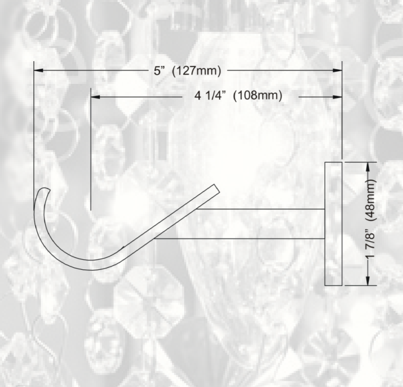 1.5 Inch Iron Round Drapery Rod Set - Includes Curtain Rod, Bypass Brackets, Bypass Rings, and End caps