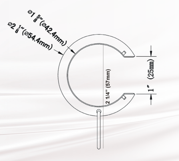 1 Inch Acrylic Lucite Round Drapery Rod Set - Includes Curtain Rod, Bypass Brackets, Bypass Rings, and End Caps