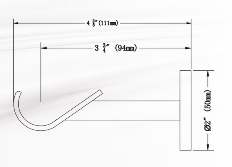 1 Inch Bypass Bracket - Only Compatible with FabricsandDrapes Bypass Rings - Available in Gold, Silver, Bronze and Black Finish - IF&D