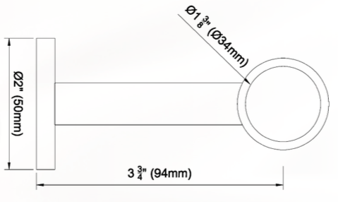 1 Inch Iron Round Drapery Rod Set- Includes Curtain Rod, Long Enclosed Brackets, Rings, and End Caps