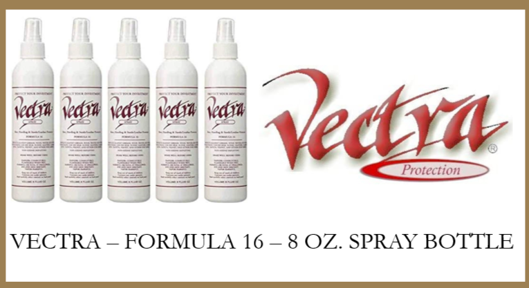 8 Oz- Vectra Shoe, Handbag, and Apparel Protector - Formula 16 - Protects Against Grease, Wine, Water and Other Tough Stains