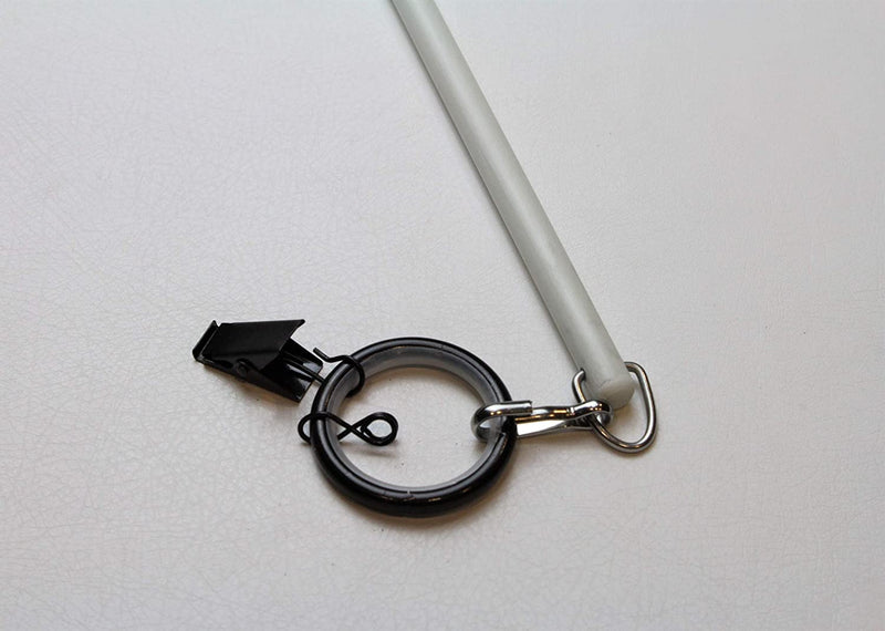 White Fiberglass Universal Grommet Drapery Rod- Bronze Grommet