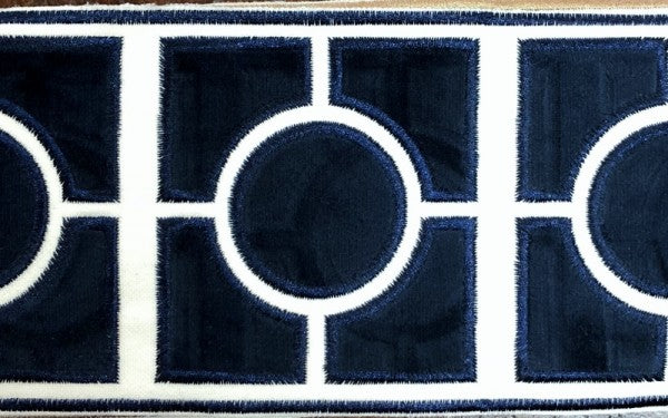 4 Inches Wide - Decorative Trim by the Yard - Navy - F&D36 - FREE SAMPLES