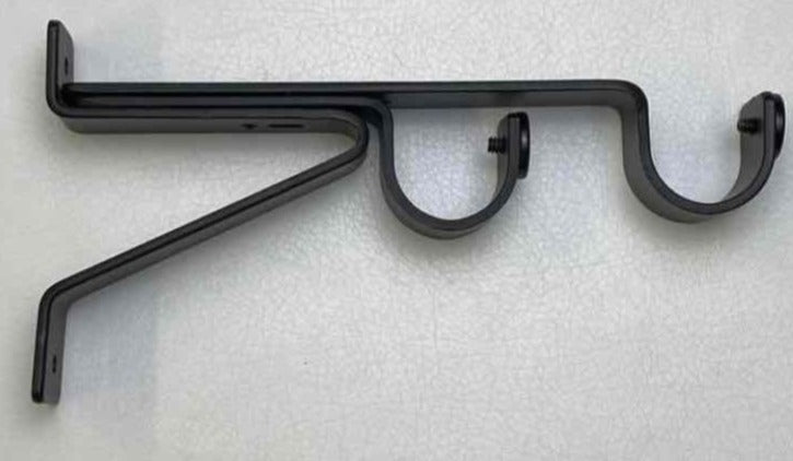 1 Inch - Double Adjustable Wall Bracket - Available in Gold, Silver, Black and Bronze Finish - IF&D Fabrics and Drapes