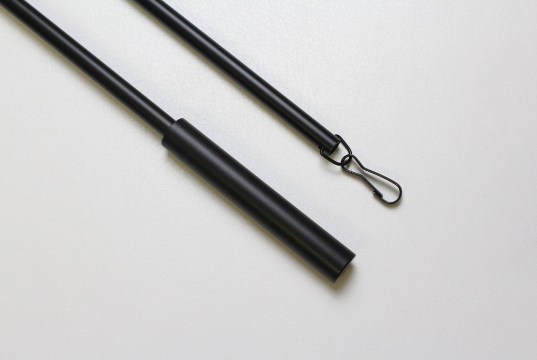 39.5 Inch Long Iron Drapery Baton- Black